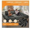 Convertible Cloud Sectional Couch Comfy Corduroy Sectional Sofa Comfy Couch With Deep Seat & High Pillows Easy To Assemble - 4 of 4