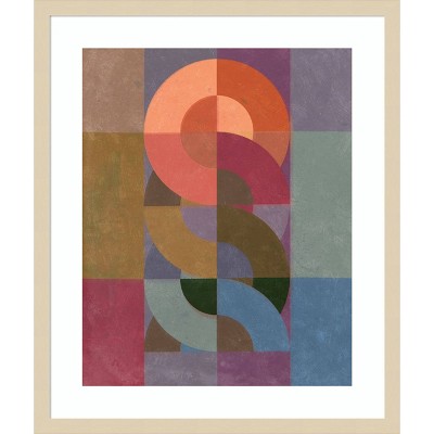 Amanti Art 21"x25" Chainweave II by Victoria Barnes Wood Framed Wall Art Print