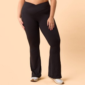 Blogilates Women's Crisscross High-Rise Flared Leggings - 1 of 4