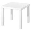 Sandinrayli End Table Small Square Size Table, Modern Coffee Tables Wooden Accent Tables, Nightstand Bedside Table, White - 2 of 4