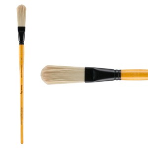 Mimik Hog Professional Synthetic Hog Bristle Paint Brush- Versatile Alternative to Natural Hog Hair Paint Brushes for Oil Painting, Acrylics, Inks, - 1 of 4