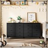 63" Wide Dresser with 14 Fabric Drawers, Built-In USB Ports, Multi-Functional Storage Unit for TV, Bedroom, Living Room, or Office - 4 of 4