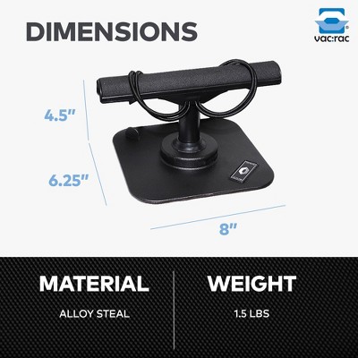 Black Magnetic Rod Rack with Vacuum Technology for 4 Rods
