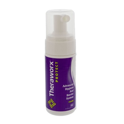 Theraworx Protect Advanced Hygiene & Barrier System Rinse-Free Skin Cleanser with Silver 3.4 oz.