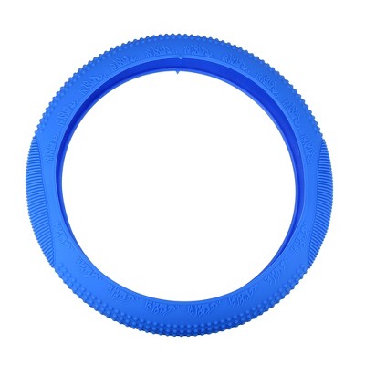 Unique Bargains Car Blue 33cm-46cm Dia Silicone Nonslip Steering Wheel Cover Protector Blue