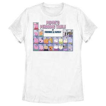 Women's Peppa Pig Periodic Table of Friends & Family T-Shirt