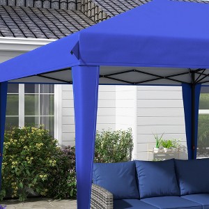 Gulches 10'x19.2' Pop Up Canopy Tent, Heavy Duty Tent for Parties, Outdoor Gazebo Sun Shade Shelter for Catering, Events, Wedding, Backyard BBQ, Blue - 1 of 4