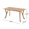 NicBex Outdoor Dining Table,Square/Rectangular Patio Table with Acacia Wood Top for 3-4 Person,Outdoor Furniture - 3 of 4