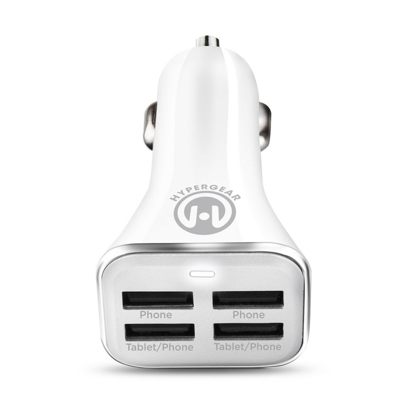 HyperGear High-Power 34W Quad USB Car Charger, 1 of 7