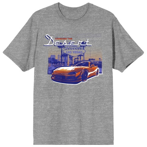 Car Fanatic Conquer The Desert Crew Neck Short Sleeve Athletic Heather ...