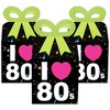 Big Dot of Happiness 80's Retro - Square Favor Gift Boxes - Totally 1980s Party Bow Boxes - Set of 12 - 2 of 4