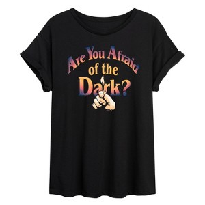 Women's - Are You Afraid of the Dark - Match In Hand Logo Oversized Graphic T-Shirt - 1 of 4