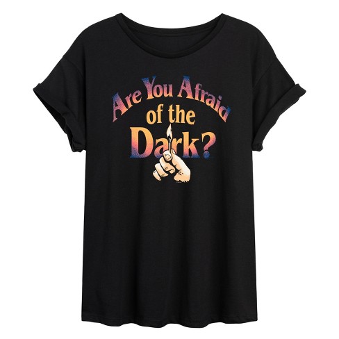 Women's - Are You Afraid of the Dark - Match In Hand Logo Oversized Graphic T-Shirt - image 1 of 4