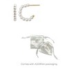 Adornia Tarnish Resistant 14k Gold Plated Pearl Huggie Hoops - 3 of 4