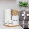 AuldHome Design Farmhouse Metal Utensil Holder, Enamel Classic Style Round Kitchen Utensil Caddy - 4 of 4