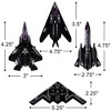 ArtCreativity Diecast Stealth Bomber Toy Jets with Pullback Mechanism (Set of 4) - 4 of 4