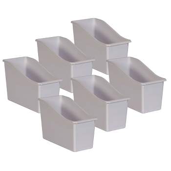 Teacher Created Resources® White Plastic Book Bin, Pack of 6