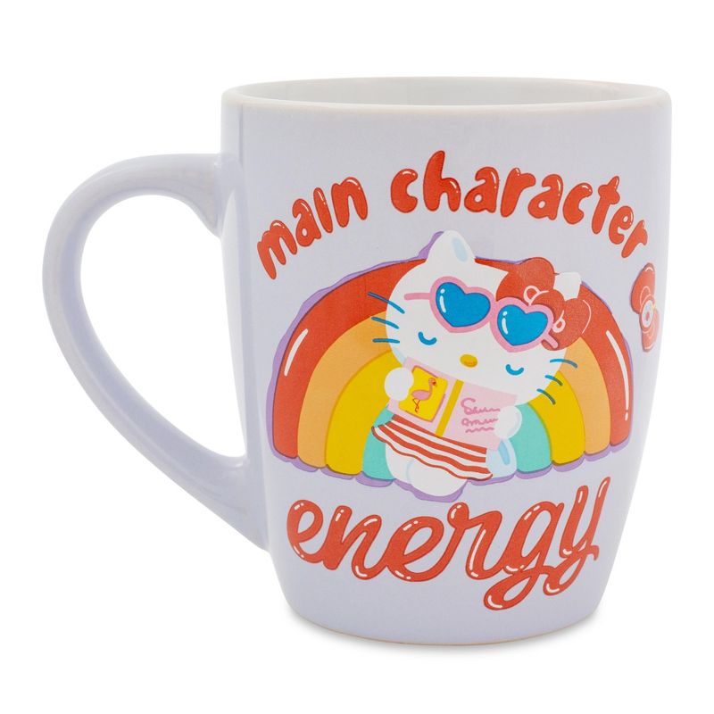 Silver Buffalo Sanrio Hello Kitty "Main Character Energy" Curved Latte Mug | Hold 25 Ounces, 2 of 9