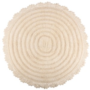 Lavish Home 2-Piece Round Cotton Bath Mat Set - 1 of 4