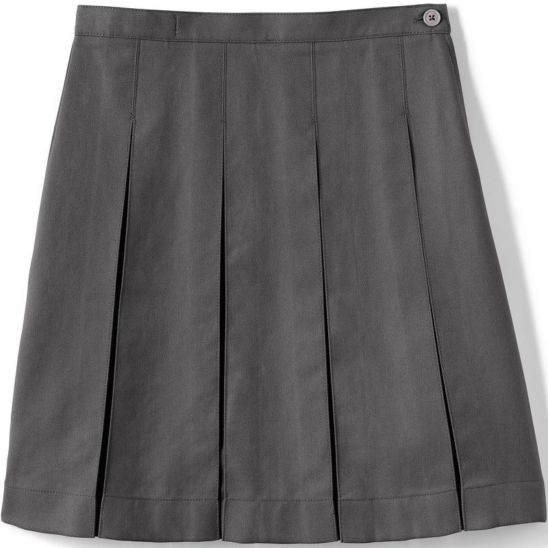 Lands' End School Uniform Kids Solid Box Pleat Skirt Below the Knee, 1 of 6
