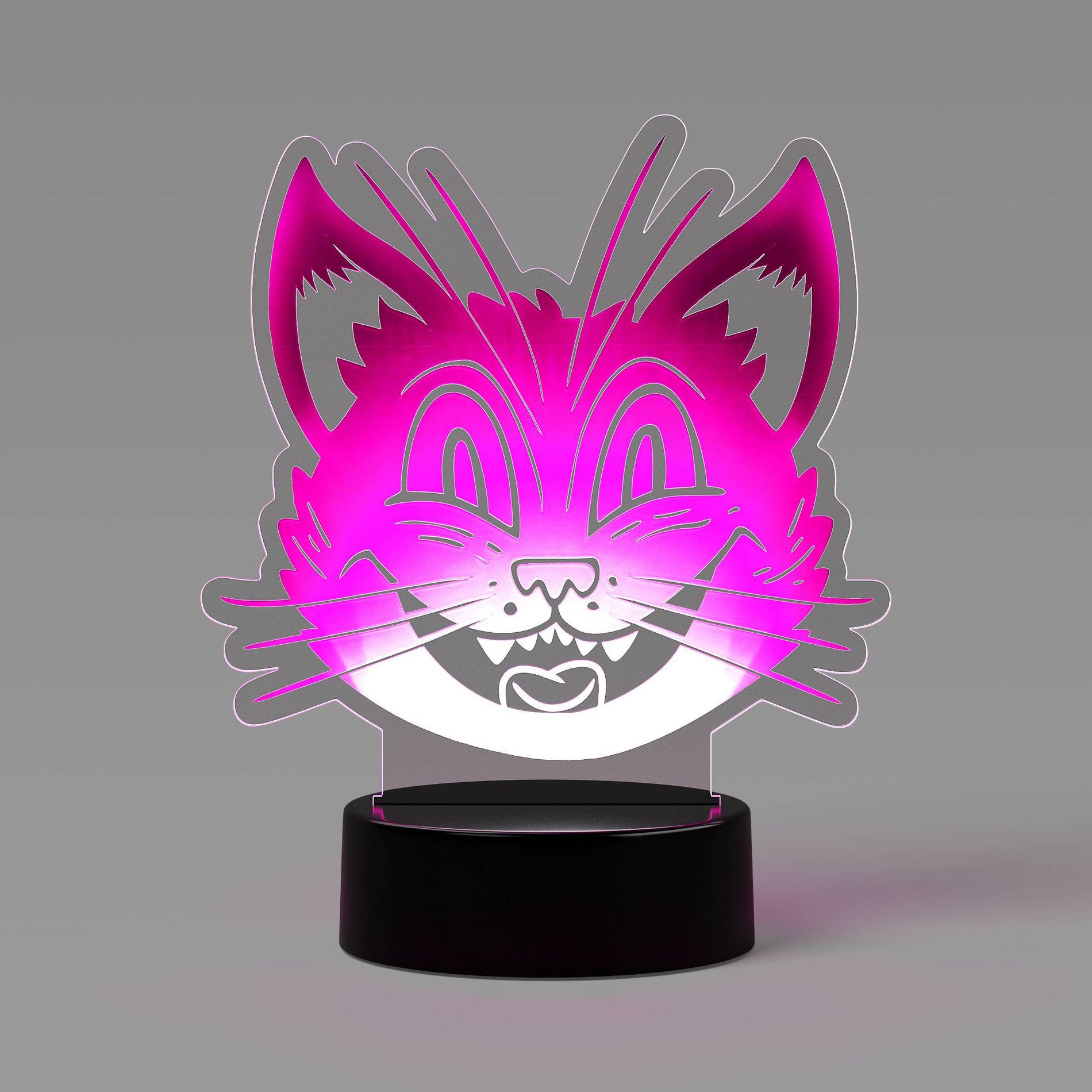 Lit Acrylic Cat Figurine - Hyde and EEK! Boutique™ Neon Purple