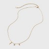 14K Gold Dipped Cubic Zirconia Bezel Heart and Cross Necklace - Gold - 2 of 4