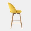 Vatros Counter Height Stools, Swivel Barstool, FSC Certified Upholstered Bar Stools Set of 2 - 3 of 4