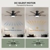 Siljoy Ceiling Fans with Lights and Remote, 42 Inch Low Profile Ceiling Fan with Quiet Reversible DC Motor, Dimmable LED Lighting, 6 Speeds, Timer - 4 of 4