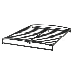 Heavy Duty Metal Platform Beds, Low Bed Frame with Sturdy Steal Slats, No Box Spring Needed, Noise-Free, Easy Assembly - Black - 1 of 4