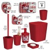 Hearth & Harbor Red Bathroom Set, Christmas Bathroom Sets, 6PC Bathroom Accessories Set, XMAS Bathroom Décor with Toilet Trash Can & Soap Dispenser - 3 of 4