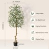 Faux Olive Tree Artificial Indoor, 5ft Tall Fake Olive Tree with Moss - 2 of 4