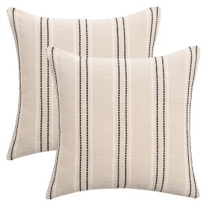 REGALWOVEN Stripe Soft Cozy Decorative Casual Farmhouse Pillow Cases 2 Pcs - 1 of 4