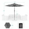 Sonkuki 7.5 ft Outdoor LED Solar Lighted Patio Market Umbrella w/ Push Button Tilt - 2 of 4