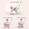 Infurnic Baby Activity Gyms, Balance Bike Ride On Toys with Push Handle, for Kids Riding Birthday Gift, Pink, 34.2"*16.5"*34.6" - 2 of 4