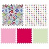 Bacati - Botanical Floral Birds Pink Multicolor 10 pc Crib Bedding Set with Long Rail Guard Cover - 4 of 4