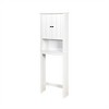 VYNXARIA Bathroom Wooden Storage Cabinet Over-The-Toilet Space Saver with a Adjustable Shelf,White - 4 of 4