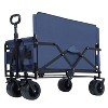 3-in-1 Convertible Folding Wagon Cart with Bench Seat & Storage - 500lbs Heavy-Duty Utility Wagon - 4 of 4