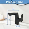 ChicFurnit Bathroom Sink Faucet Pull Down Sprayer with Temperature Display for Modern Spaces, Black, 18.7"*9.45"*2.76" - 3 of 4