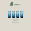 Bloomhouse Lyon Sky 8 Piece Hand Made 18 oz Colored Glass Tumbler Set w/ Coasters - 4 of 4