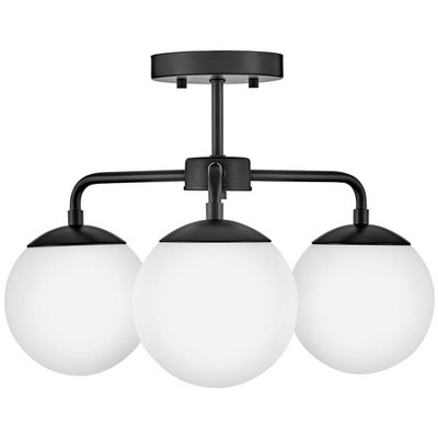 Juniper Matte Black and Etched Opal Glass 3-Light LED Globe