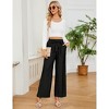 Women's Wide - Leg Jeans with Waist Tie Bow, High - Waisted Casual Denim Pants - 2 of 4