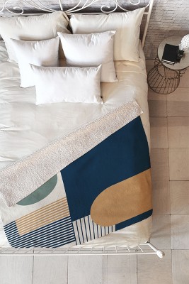 Sheila Wenzel-Ganny Cool Color Palette Pattern 50" x 60" Fleece Blanket - Deny Designs