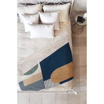 Sheila Wenzel-Ganny Cool Color Palette Pattern 50" x 60" Fleece Blanket - Deny Designs