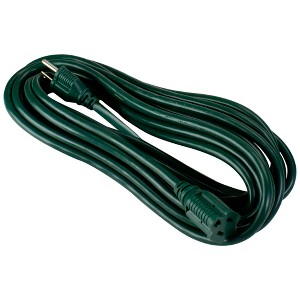 Northlight 25ft Green 3-Prong Outdoor Extension Power Cord with Outlet Block - 1 of 3