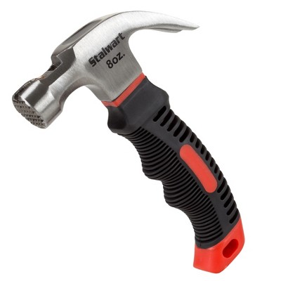 Fleming Supply Stubby Claw Hammer With Comfort Grip Fiberglass Handle - 8-oz