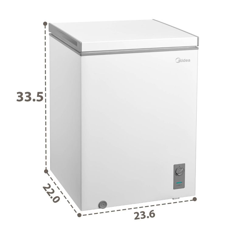Midea 5.1 cu ft Chest Freezer White, 4 of 10