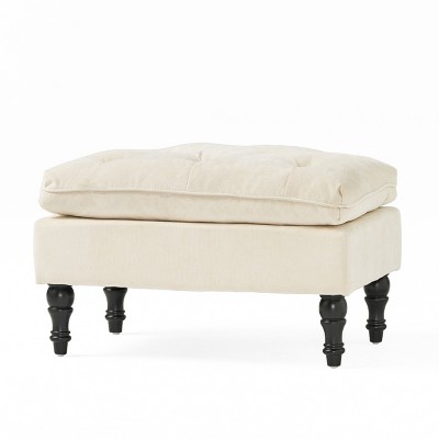 NicBex Modern 28.5" Rectangle Ottomans Wood Footstools with Button Tufted and Turned Legs for Bedroom and Living Room