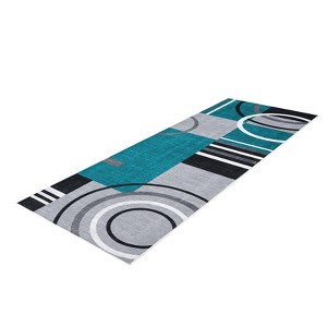 Geometric Abstract Washable Area Rug Living Room Rugs Non-Slip Soft Ultra-Thin Modern Throw Carpet Contemporary Stain Resistant Floor Carpet - 1 of 4