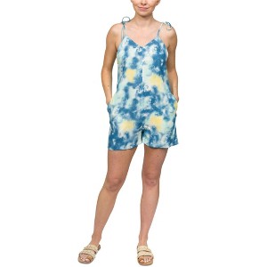 Hurley Womens Naturals Tie Strap Romper Jumpsuit - 1 of 2