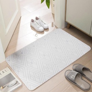 VECELO Front Door Mat Welcome Mat, Absorbent Muddy Kitchen Rugs, Non-Slip Rubber Backing Doormat - 1 of 4